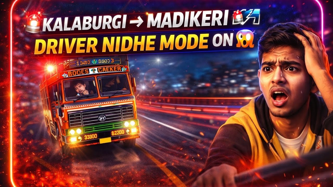 Driver ge niddhe | 😴Sleepy driver | kalburgi to madikere | #truckdriver 