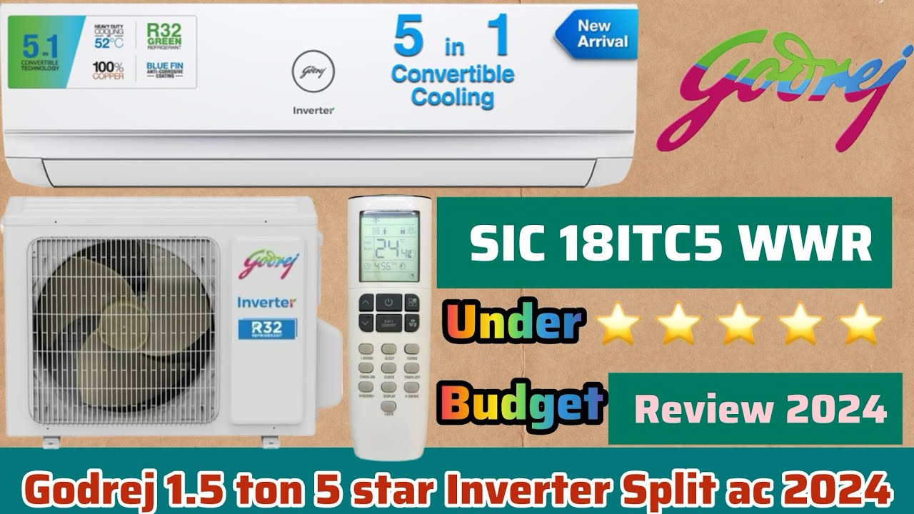 Godrej ac Review 2024 || Godrej 1.5 ton 5 star Inverter split Ac with 5 in 1 Convertible Modes