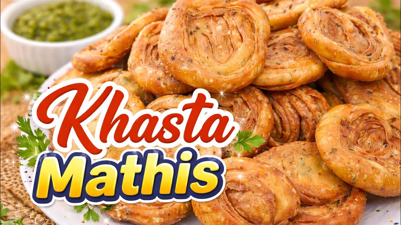 3 layer wali khasta Mathis 👩‍🍳 #food #snacks #viral #cooking 