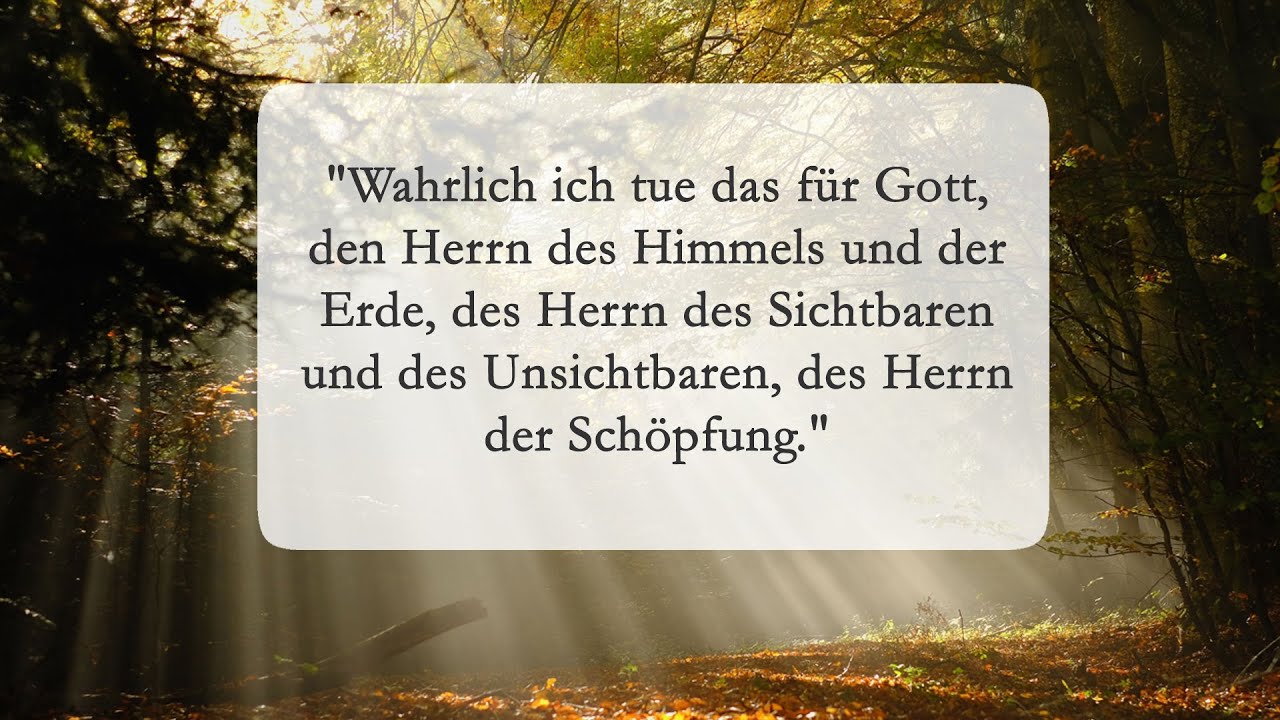 Wahrlich ich tue das für Gott
