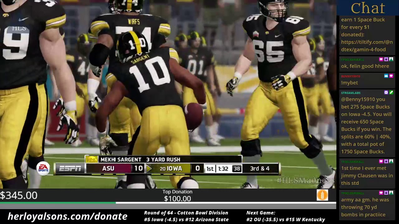HLS Sim Madness: Round of 64 - Cotton Bowl Division - #5 Iowa vs #12 Arizona State