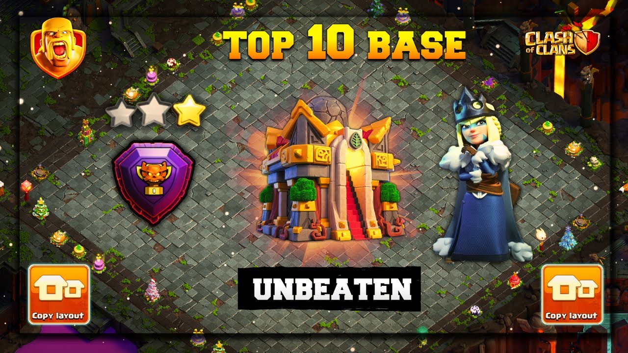 Top 10 *UNBEATEN* Town Hall 16 Base With Link | Th16 Anti Root Rider * WAR, Trophy * Base .
