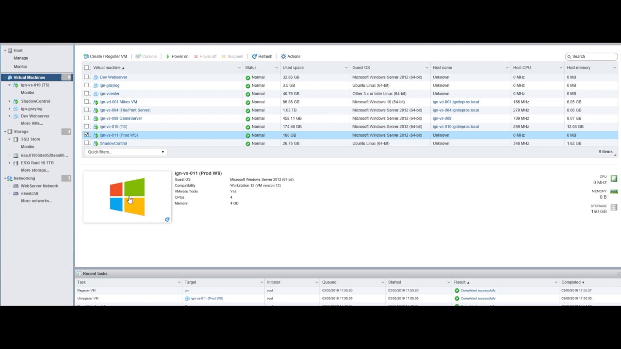 ESXi Move VM to another datastore