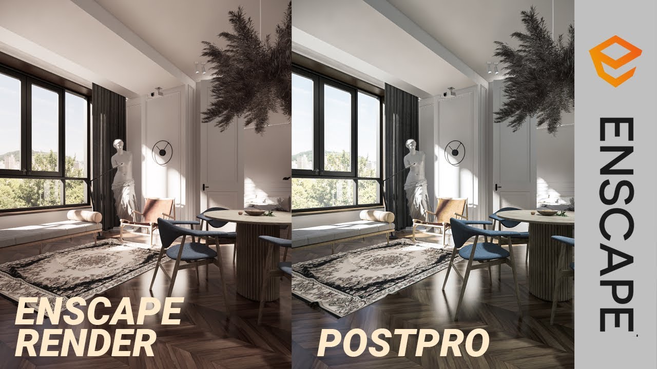 ENSCAPE REALISTIC RENDER TUTORIAL #6 INTERIOR APARTEMENT