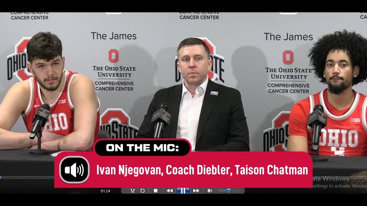 Ohio State's Ivan Njegovan, Taison Chatman and Jake Diebler breaks down the Penn State win