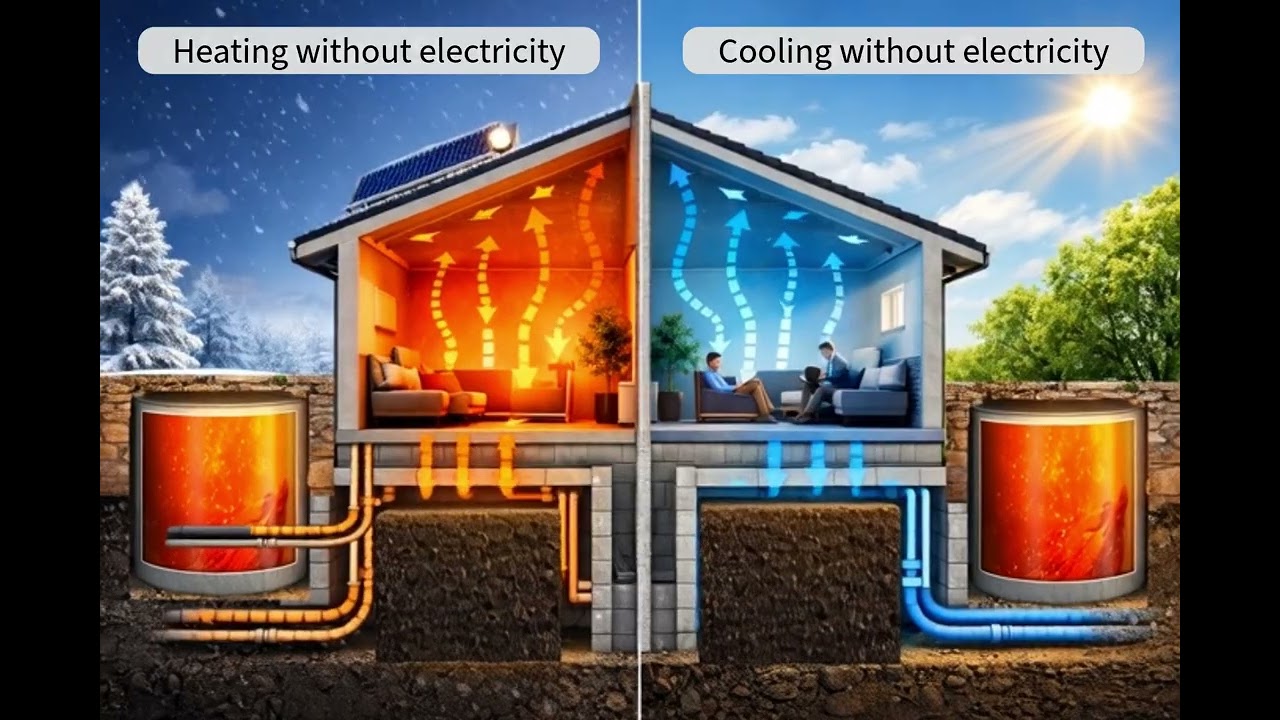 Heating and Cooling Without Electricity &ndash; Passive Thermal Storage for Blackout Situations