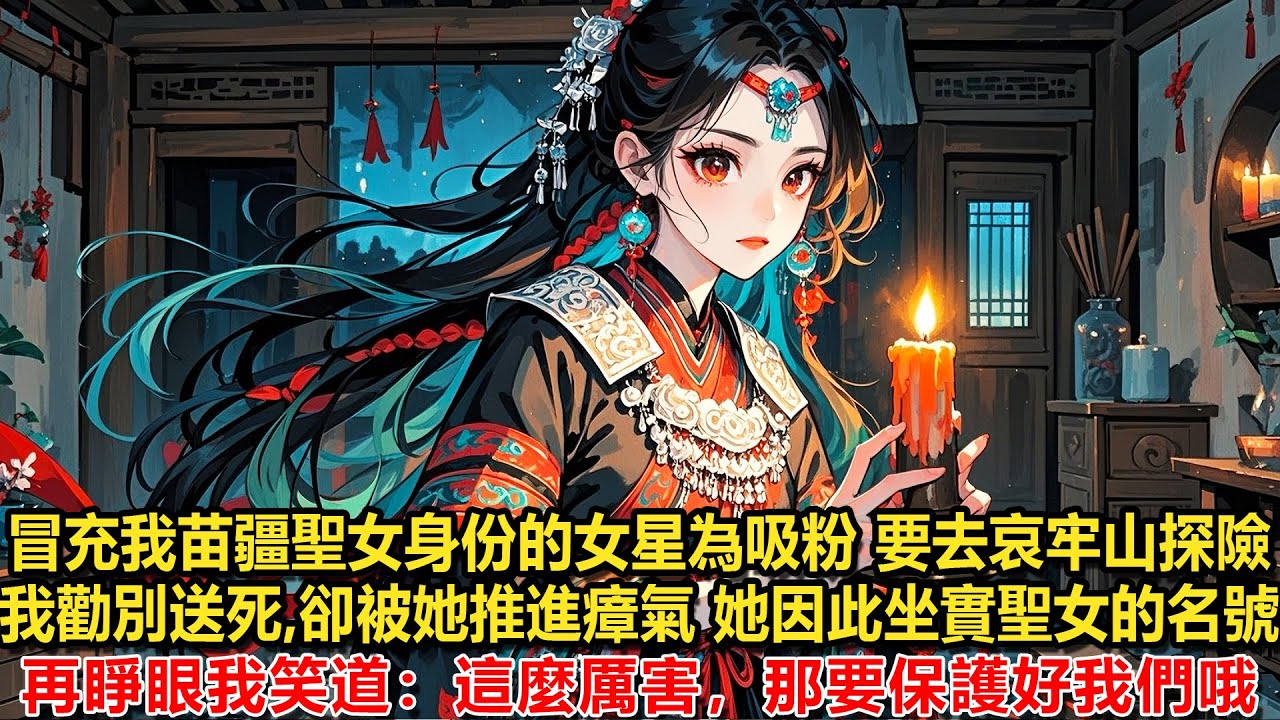 冒充我苗疆聖女身份的女星為了吸粉，要去哀牢山探險，並揚言毒蟲都會聽她號令。我勸大家別去送死，卻被小花偷偷推進瘴氣而死，她正因此坐實了聖女的名號。再睜眼，我看著小花笑道：這麼厲害，那要保護好我們哦