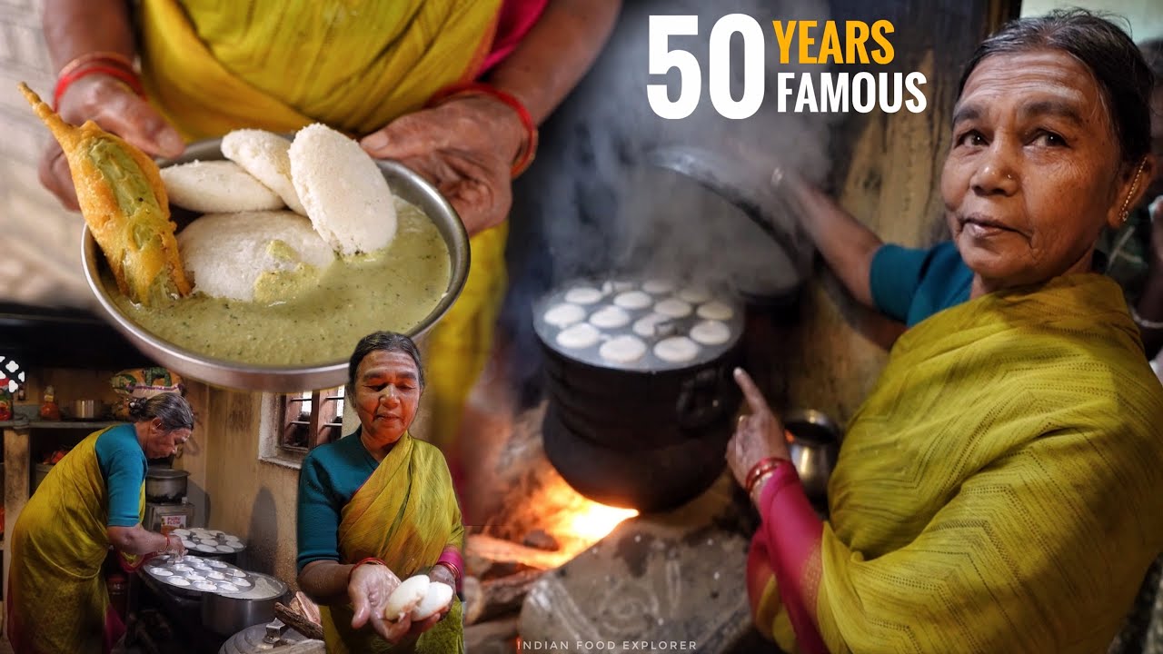 Amma Serving Softest idli & Chutney for 50 years in village ￼| Ramenakoppa @IndianFoodExplorer 
