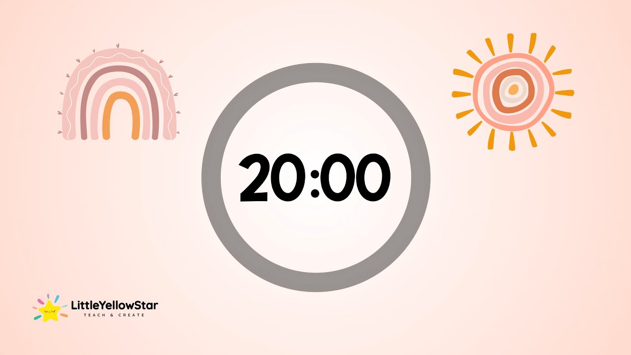 Boho Timer For Kids - 20 Minutes Countdown Timer For Kids With Lofi Music | Lofi Classroom Timer