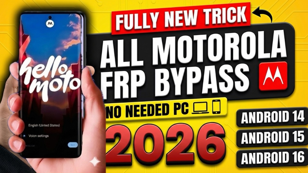 ✅ Motorola FRP Bypass 2026 All Models | Android 14-15-16 Latest Security Patch |SD Card Method No PC