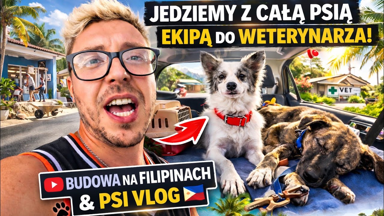 Wielka wyprawa do weterynarza! 🐕 + Kolejny dzień budowy na Filipinach 