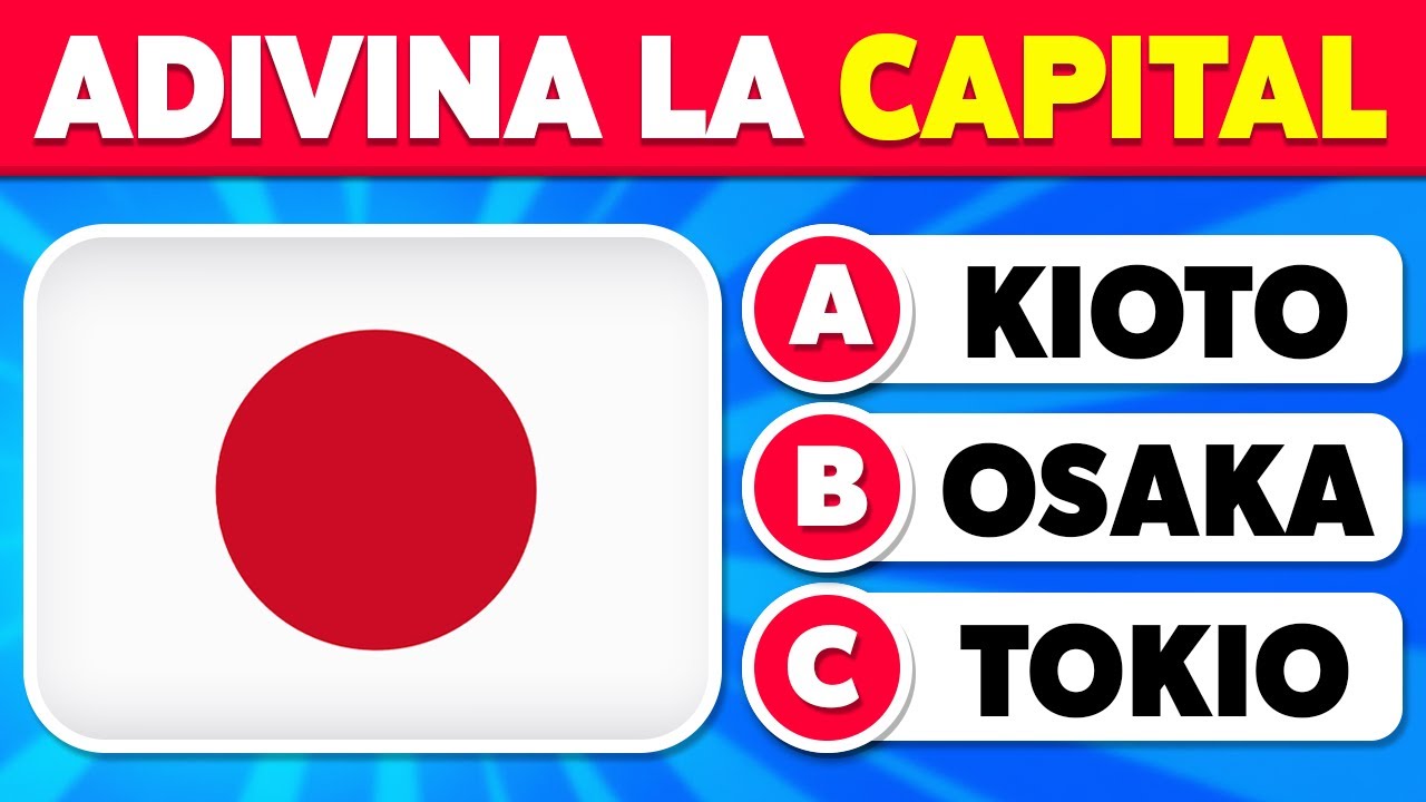 Adivina las Capitales del Mundo 🚩🌎 Fácil, Medio, Difícil, Imposible ✅ Quiz de geografía