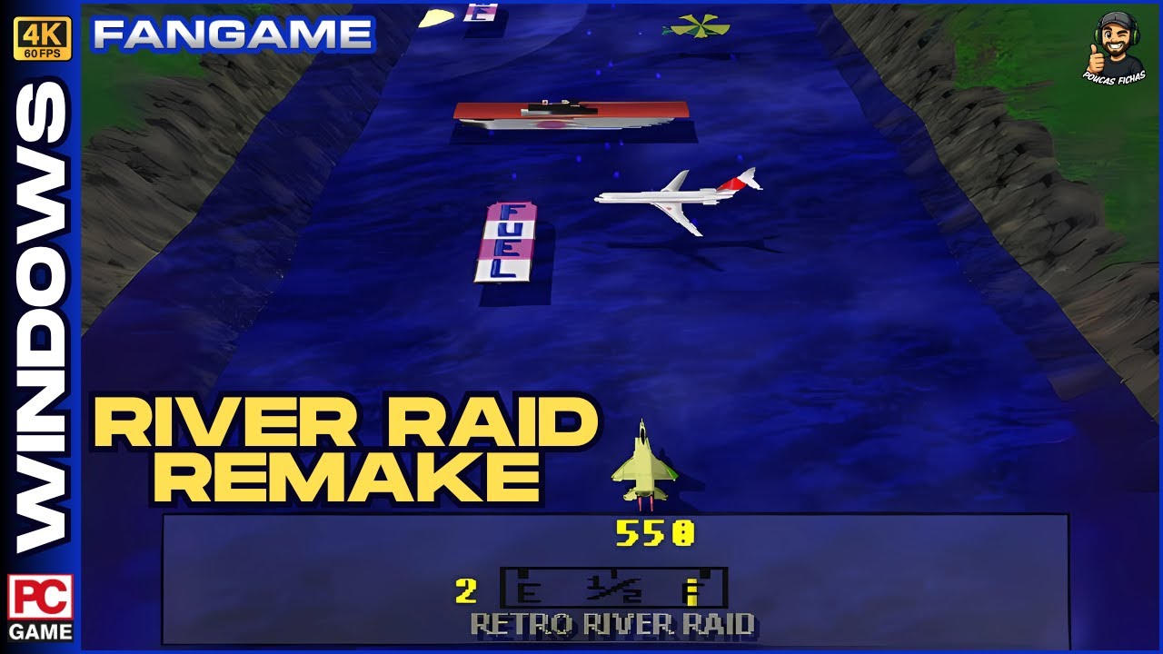 ✅ RETRO RIVER RAID REMAKE 3D ( PC / 2011 ) GAMEPLAY - 4K HD 60 FPS 🔴