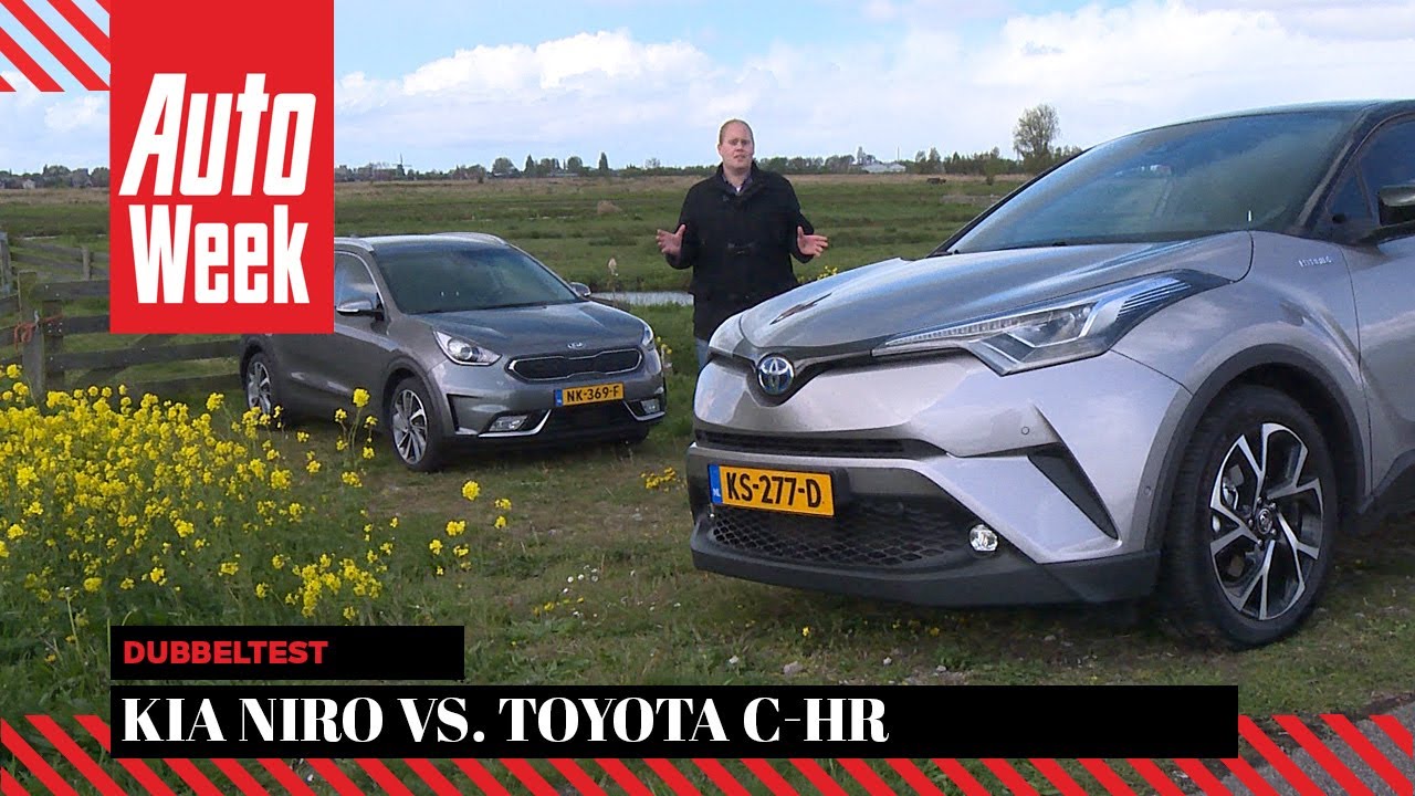 Toyota C-HR Hybrid vs Kia Niro - AutoWeek Dubbeltest
