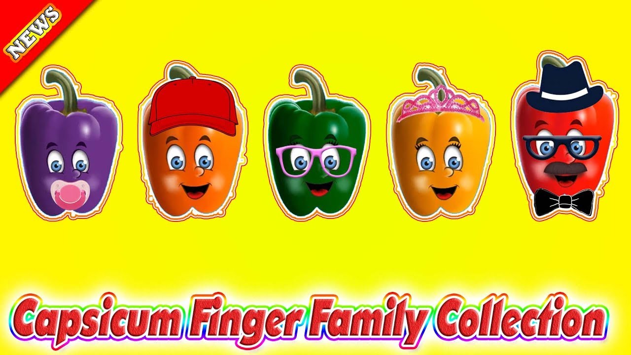 The Finger Family Capsicum - Finger Family Nursery Rhyme - Capsicum Finger Family Song for kids