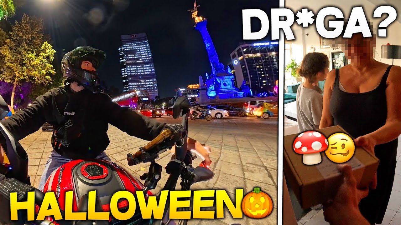 NOCHE De HALLOWEEN 🎃 y Entregué HONGOS ALUC1N0G3N0S! 🍬🍄 - Delivery CDMX