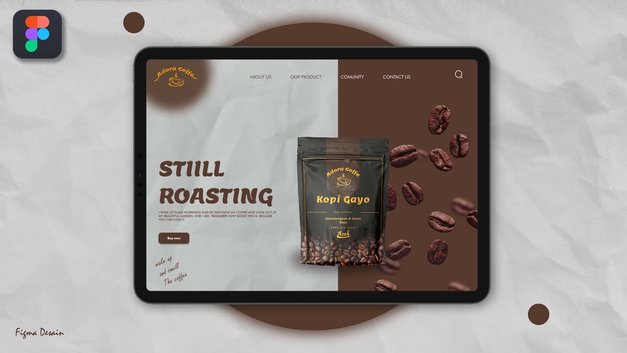 Landing page Coffee Shop UI Design - Figma Design