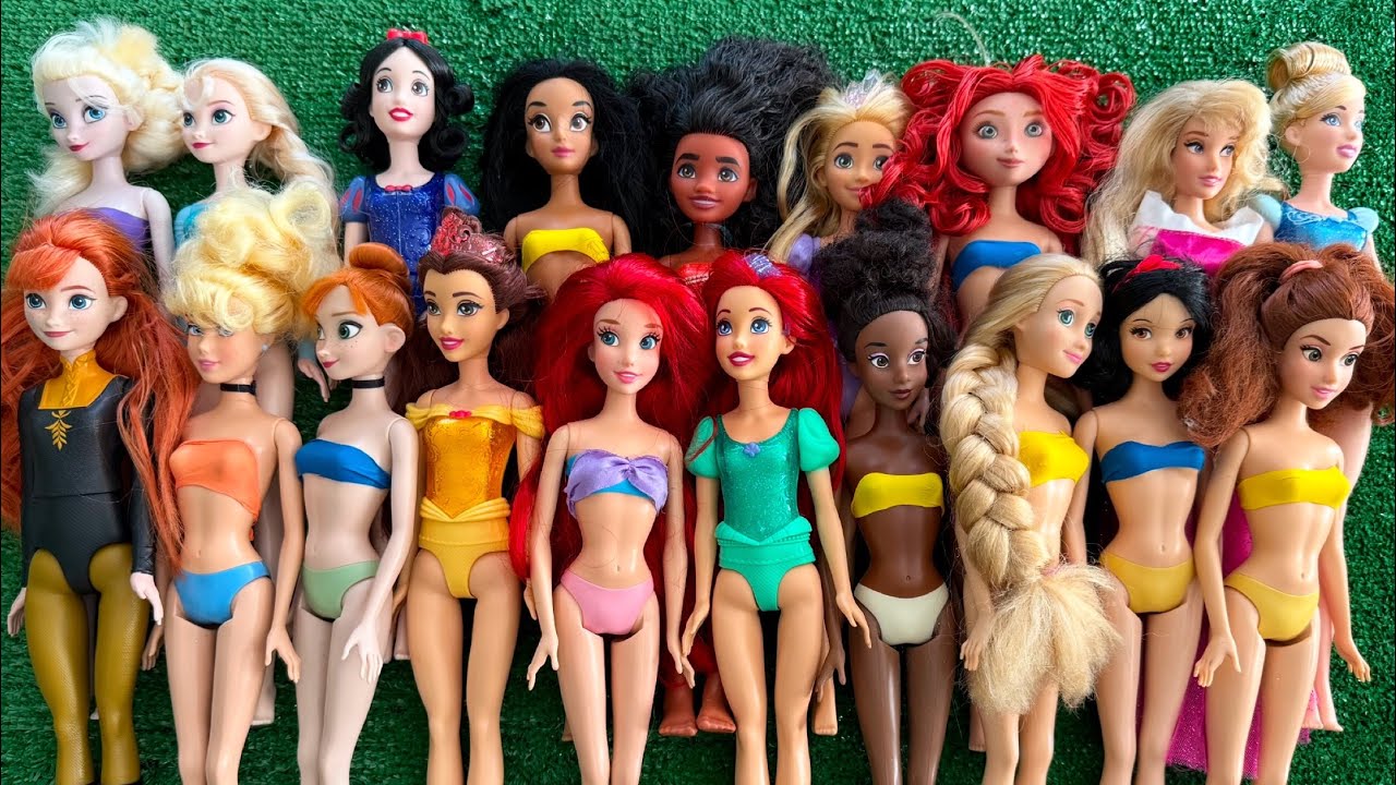 ASMR   Unboxing Mattel Disney Princess Spin & Reveal Surprise Dolls! Satisfying video   Review Toys