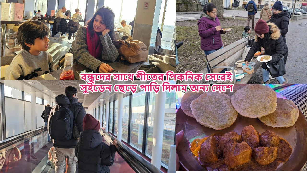 বন্ধুদের সাথে শীতের পিকনিক সেরেই সুইডেন ছেড়ে পাড়ি  দিলাম অন্য দেশে #sweden