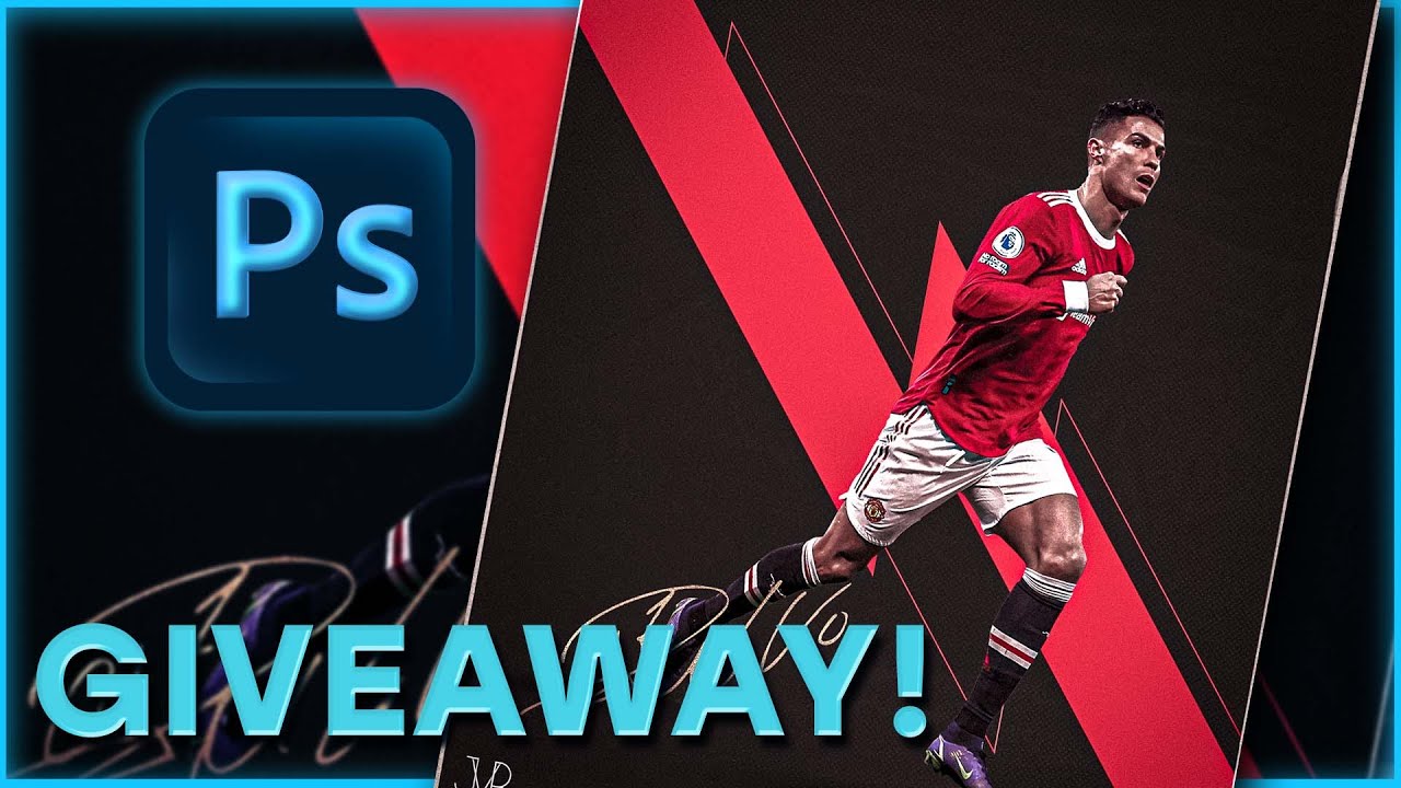 How to make a Ronaldo football visual! - Abstract Football Poster Tutorial (Photoshop)