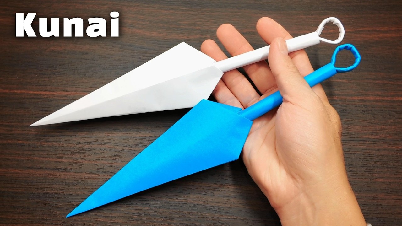 How To Make a Paper Kunai - Ninja Origami #origami #kunaiknife #naruto #diy