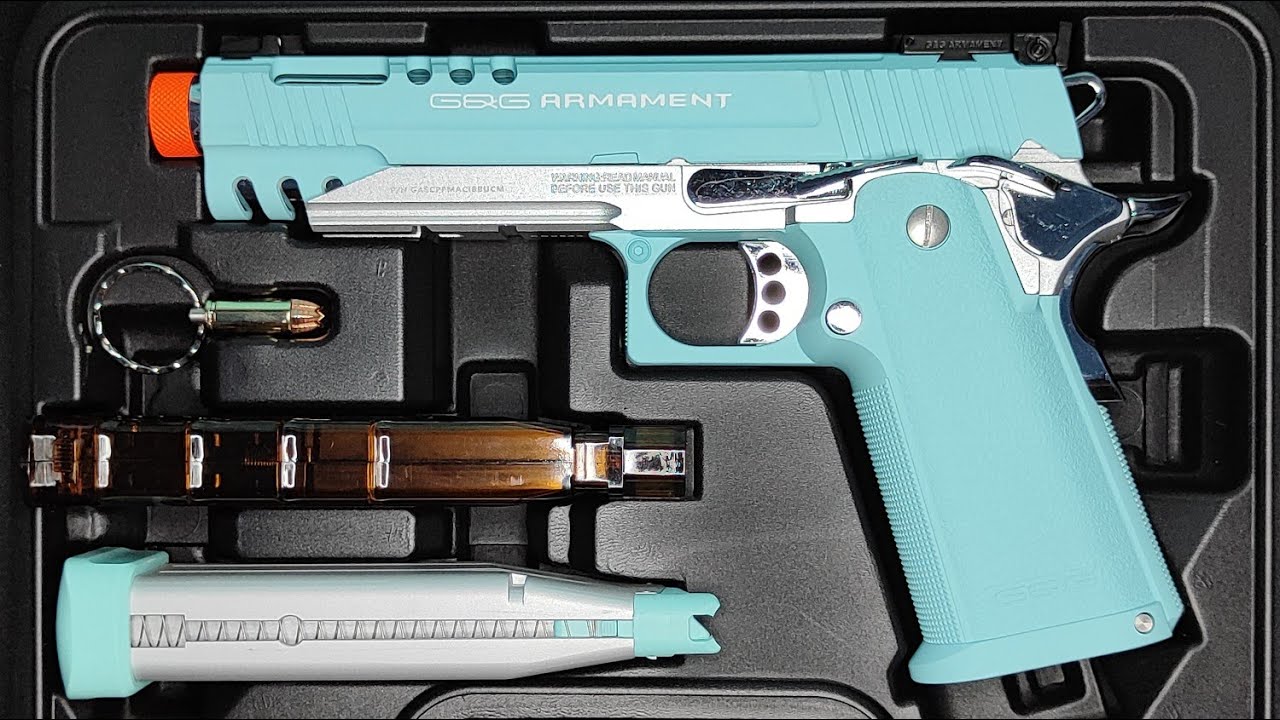 AIRSOFT GBB G&G GPM1911 CP MACARON BLUE