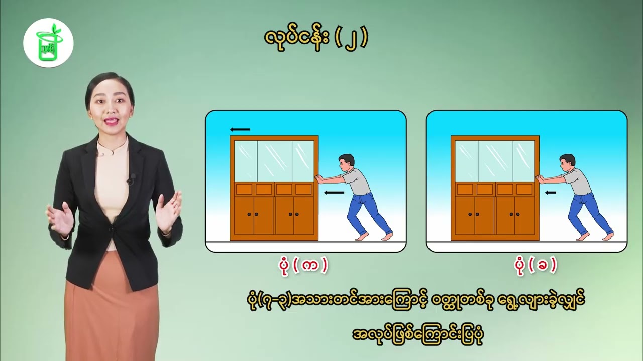 သတ္တမတန်း သိပ္ပံ အခန်း (၇) အား (၇.၁) အား၊အရွေ့၊အလုပ်နှင့်စွမ်းအင်