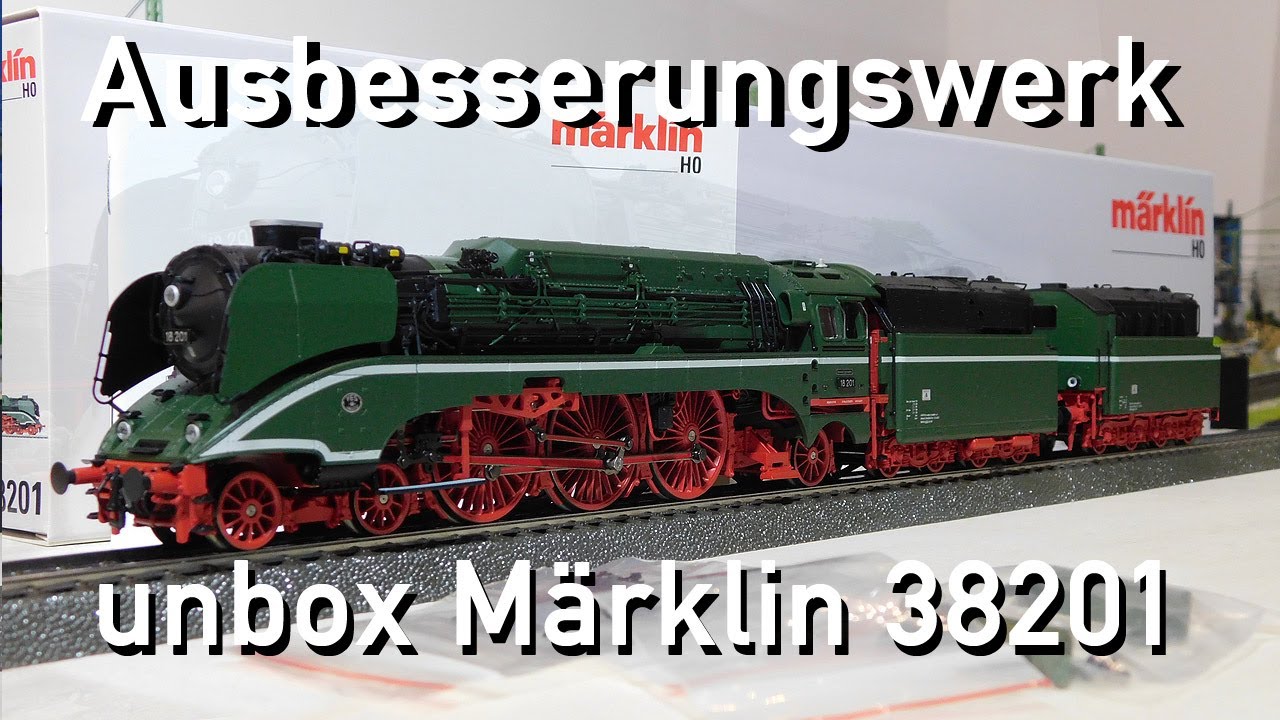 Ausbesserungswerk H0 unbox Märklin 38201 BR 18 201 DR Neuheit 2023 Überraschungsmodell