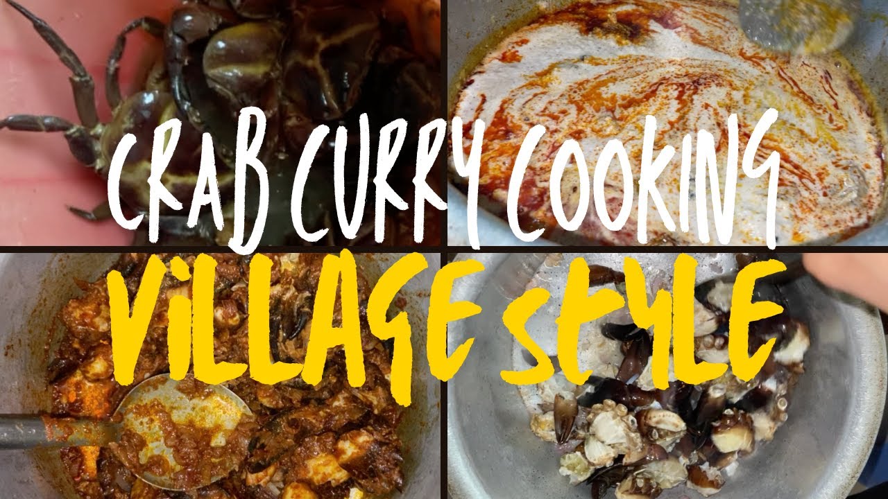 Crab curry Cooking, Village recipe