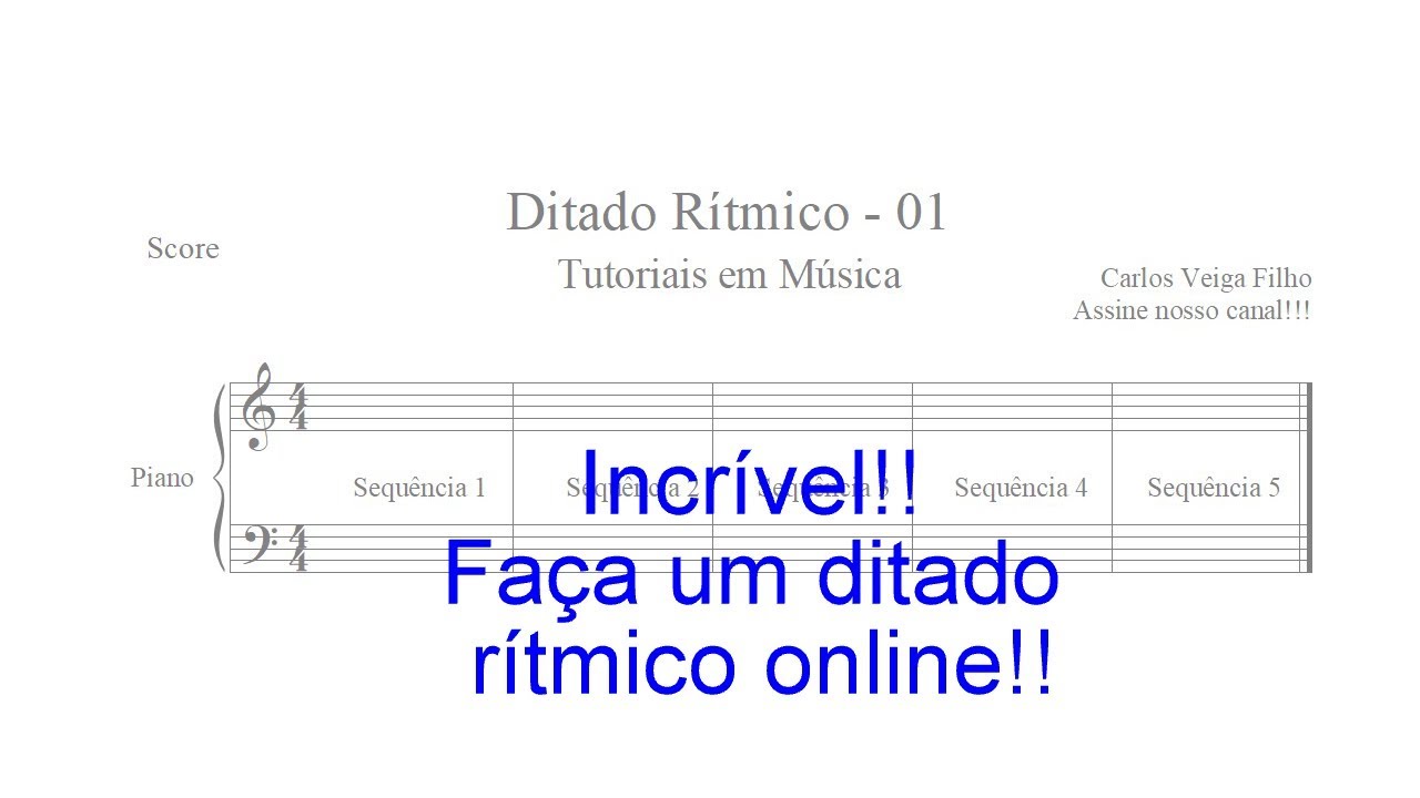 Ditado rítmico online - Experimente