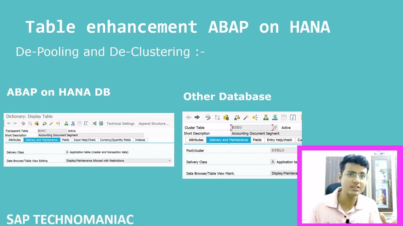 Улучшение таблиц в SE11 — ABAP на HANA