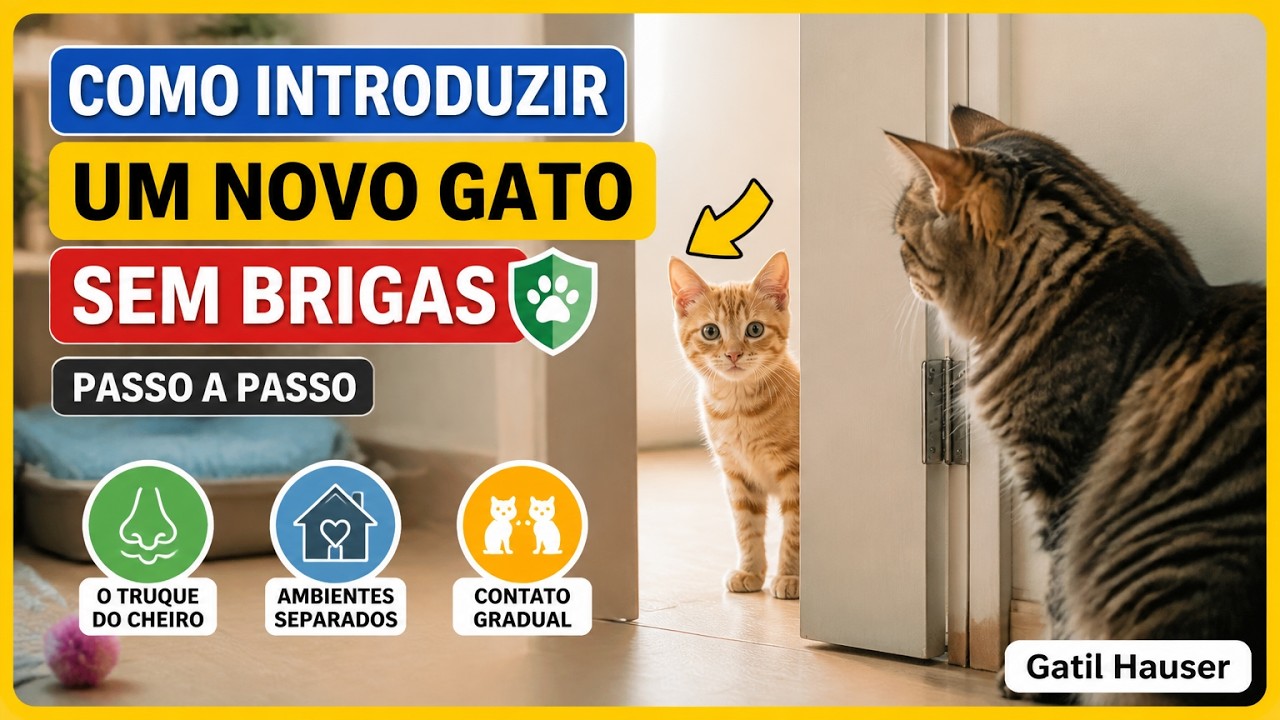 Como introduzir um NOVO GATO em casa e adaptar com os outros gatos para ficarem amigos