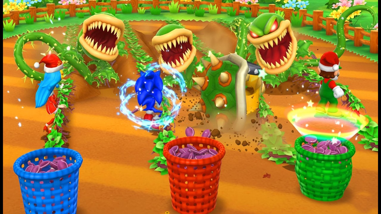 Mario Party 9 Step It Up Minigames - Peach vs Sonic vs Bowser vs Mario ( Master Difficulty )