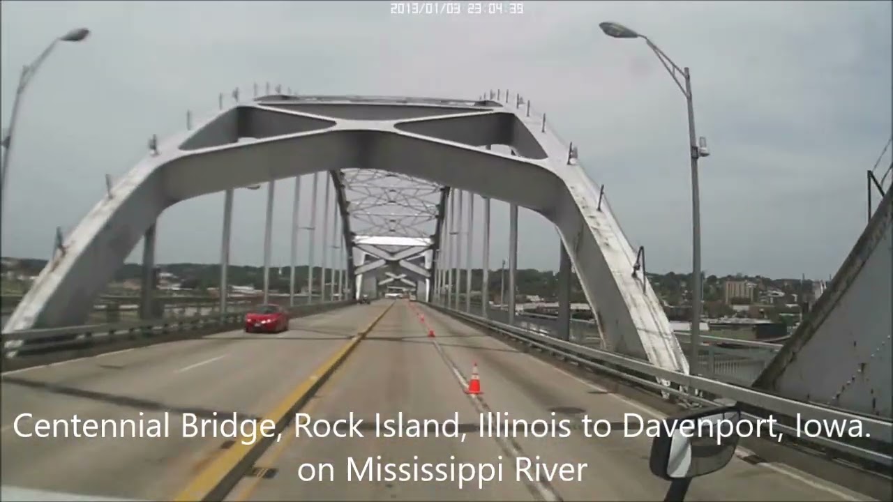 The Centennial Bridge  from Rock Island, Illinois, to Davenport, Iowa.  2015-07-15