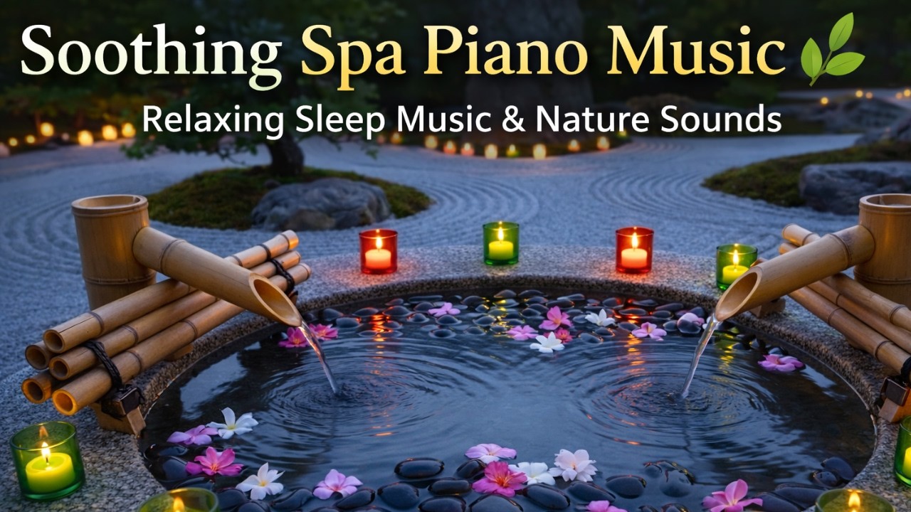 Soothing Spa Piano Music 🌿 Relaxing Sleep Music & Nature Sounds for Deep Calm
