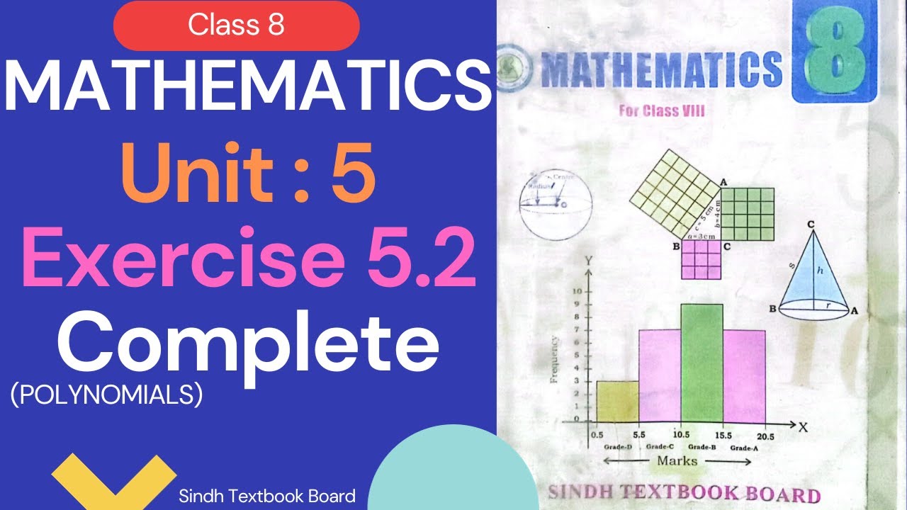 Exercise 5.2 Class 8 Mathematics Sindh textbook | Class viii Mathematics