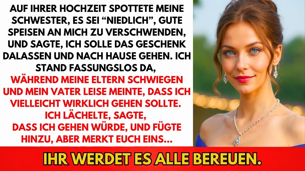 Auf Der Hochzeit Meiner Schwester Verweigerte Sie Mir Essen Und Verspottete Mich Eltern Stimmten Zu