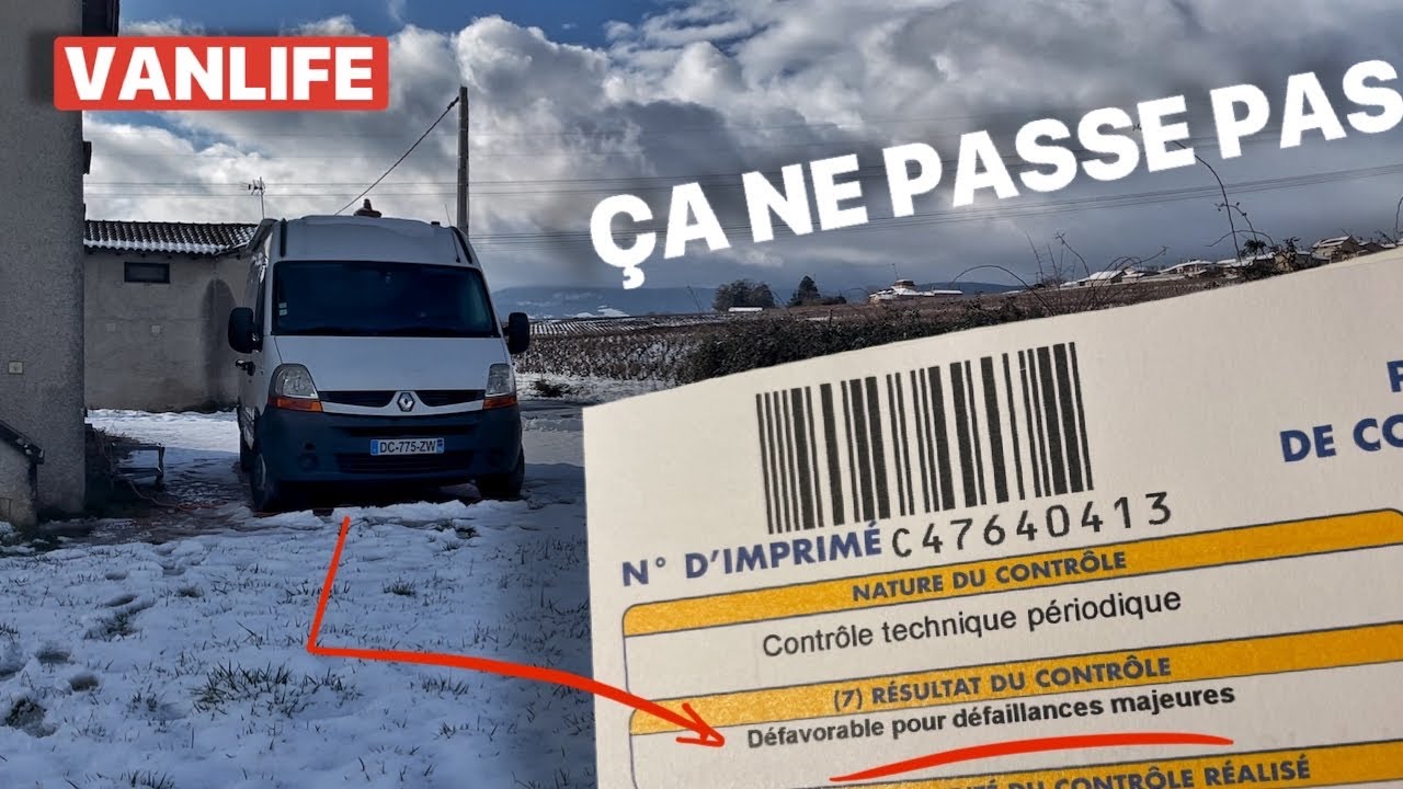On passe notre FOURGON AM&Eacute;NAG&Eacute;  non VASP au CONTR&Ocirc;LE TECHNIQUE !