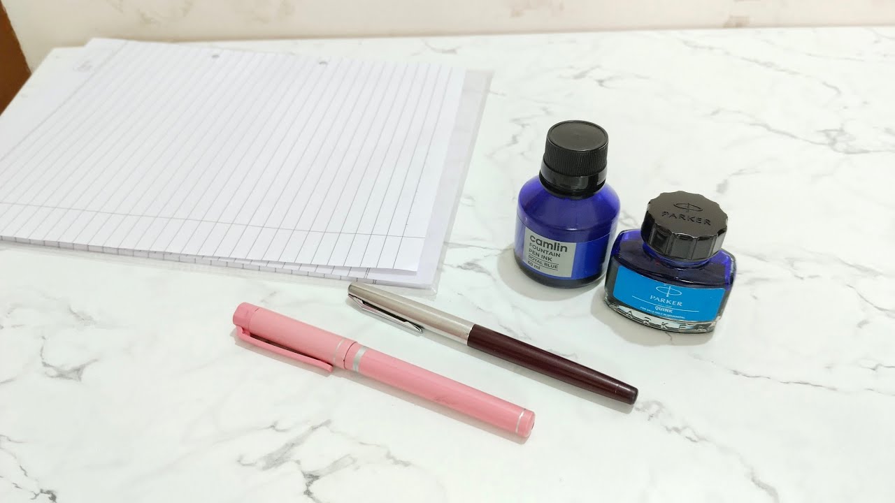 Parker Quink (Washable blue) VS Camlin (Royal Blue) ink comparison- Best selling fountain pen inks