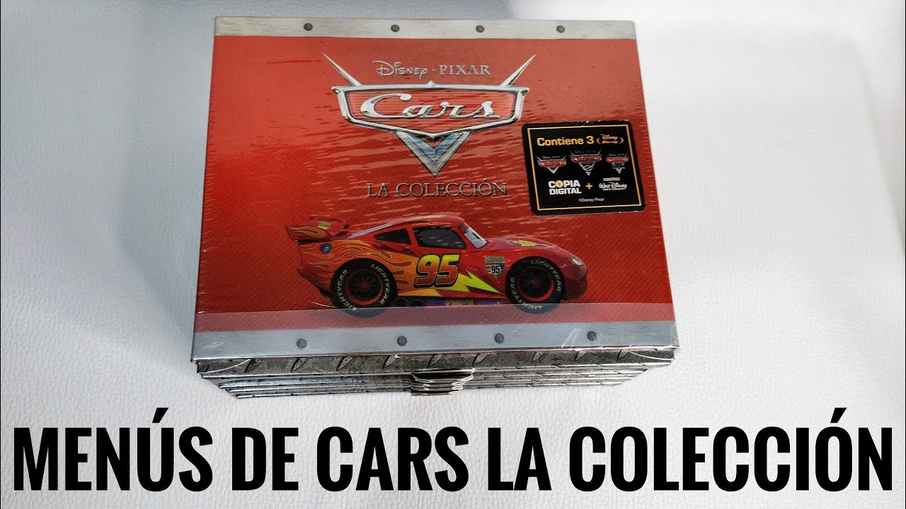 Menús de la trilogía Cars en blu-ray.