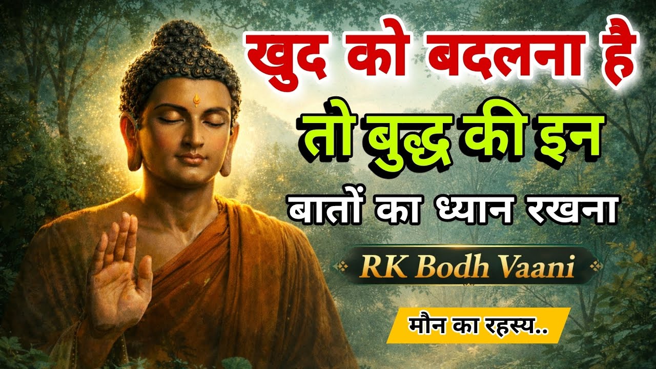 बुद्ध की यह शिक्षा बदल देगी आपका जीवन | Buddha Wisdom | Secret Of Silence | Rk Bodh Vaani 