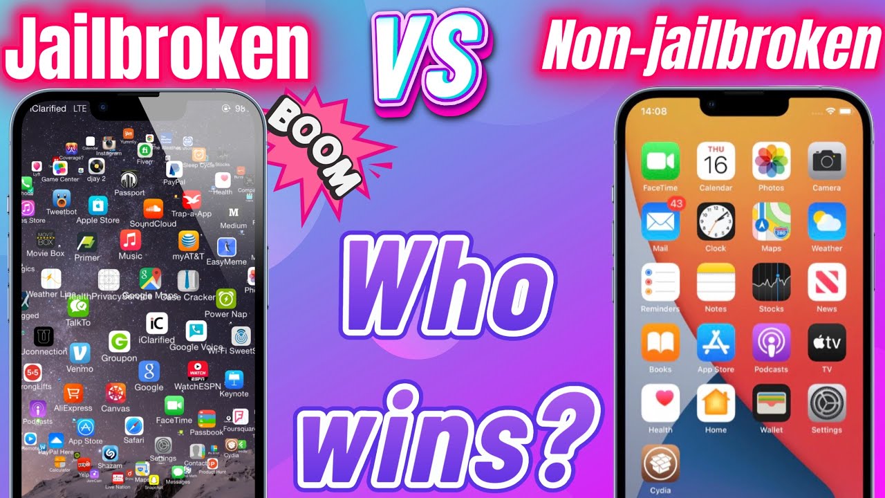 iPhone с джейлбрейком против iPhone без джейлбрейка / Быстрое сравнение 🔥