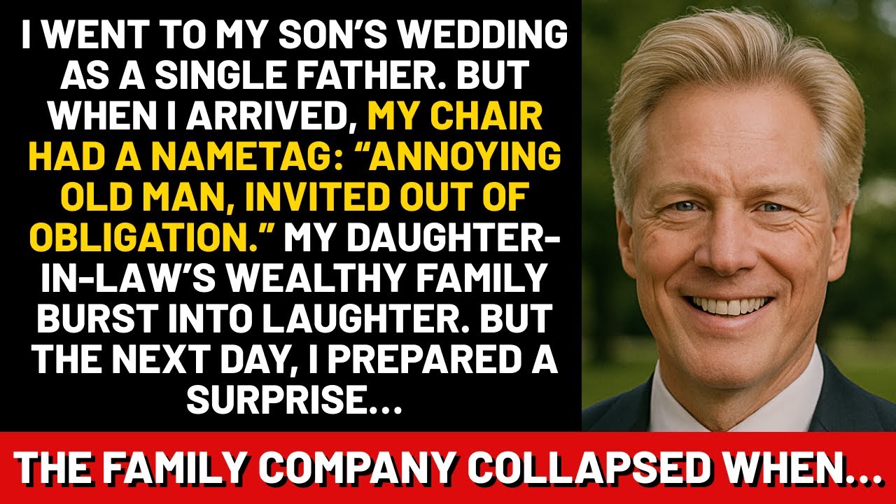 I went to my son’s wedding as a single father. But when I arrived, my chair had a nametag...
