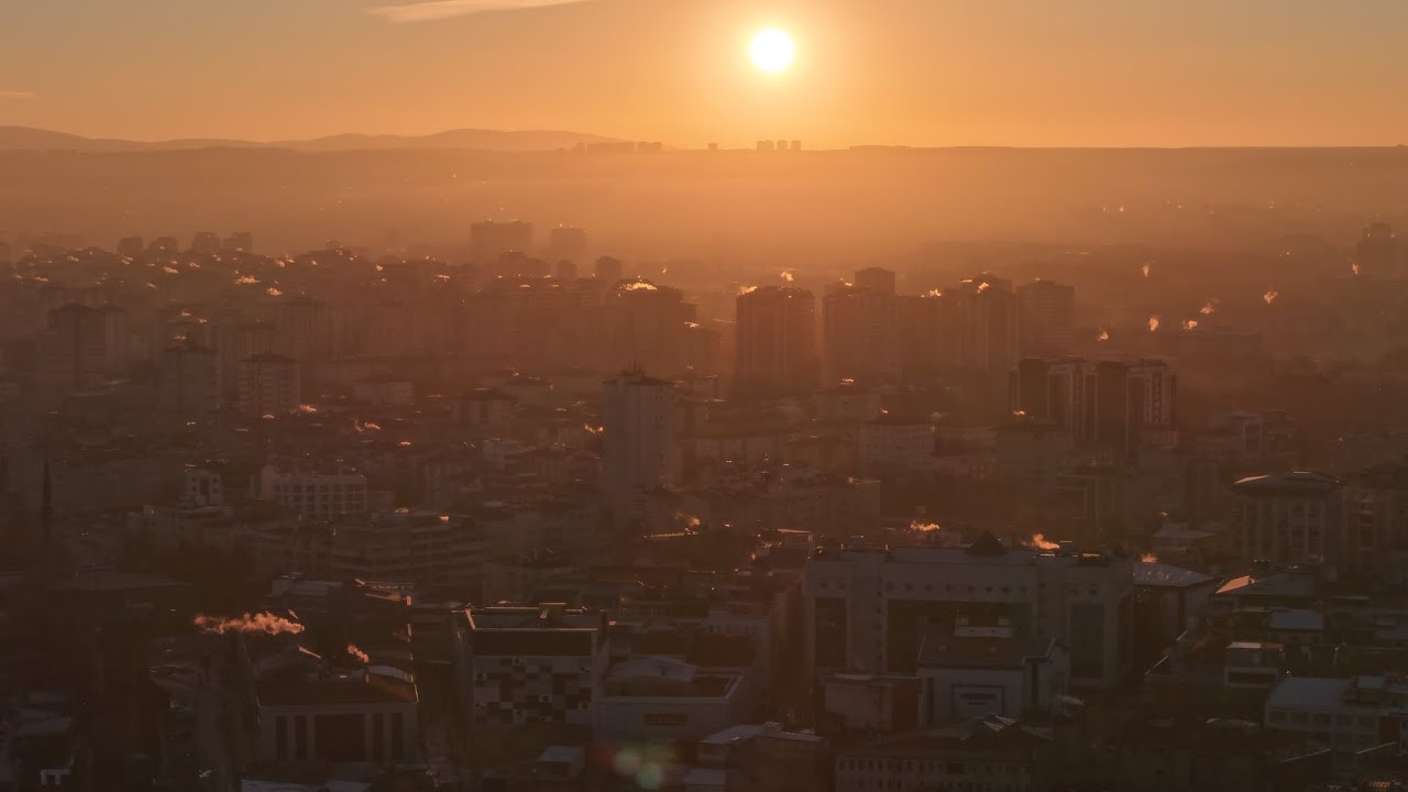 Kayseri'de muhteşem bir gün doğumu. #kayseri #gündoğumu #türkiye #dji #erciyes #keşfet 
