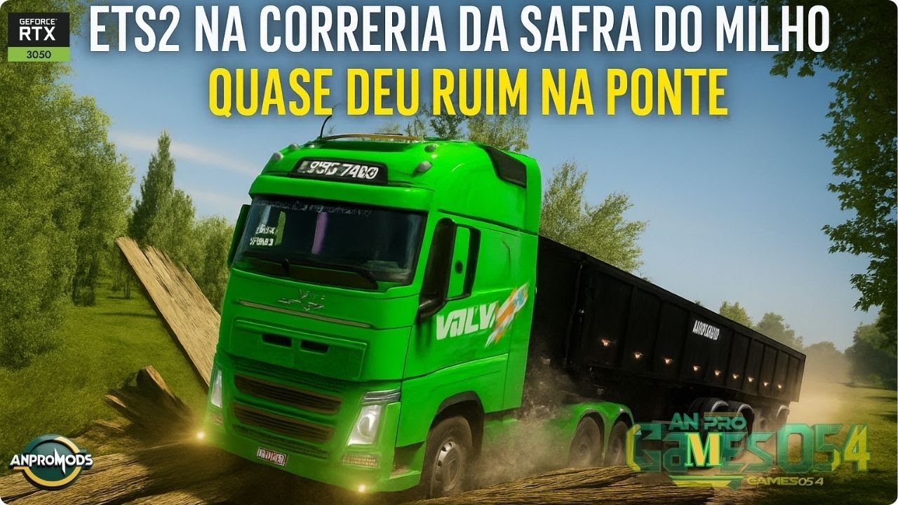#ets2  CORRERIA LOUCA NO ESCOAMENTO DA SAFRA DO MILHO 55 TONELADAS NO FH16 540 NO RODOCAÇAMBA PASTRE