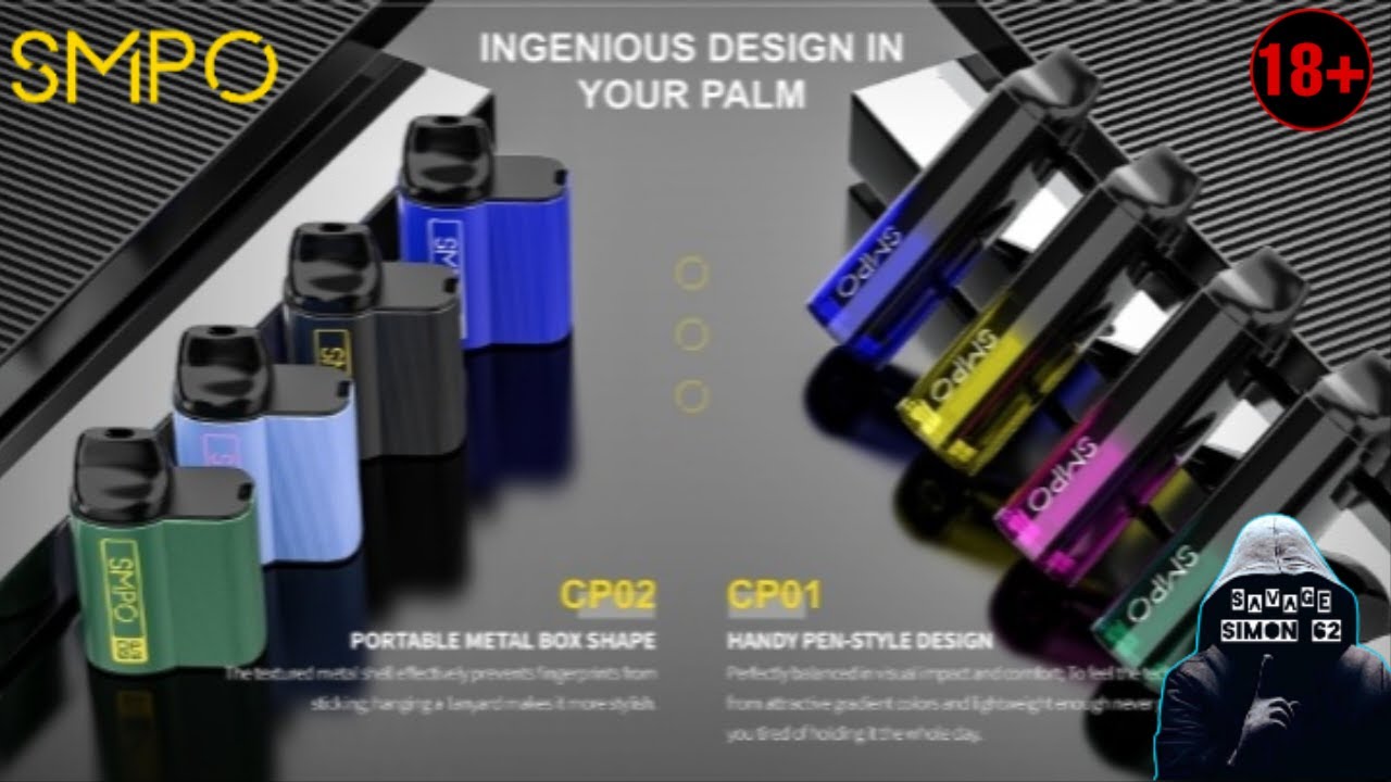 SMPO CP01 & CPO2 DISPOSABLE POD KIT REVIEW 🔞 #smpovapor #smpo #disposablepodkit #vape