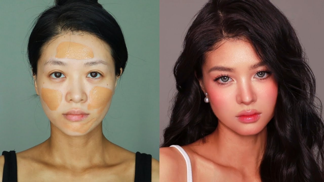 ENG) 黃黑皮自然水光肌教程✨ GLOWY blush Makeup on Brown skin🤎｜April的草莓啊