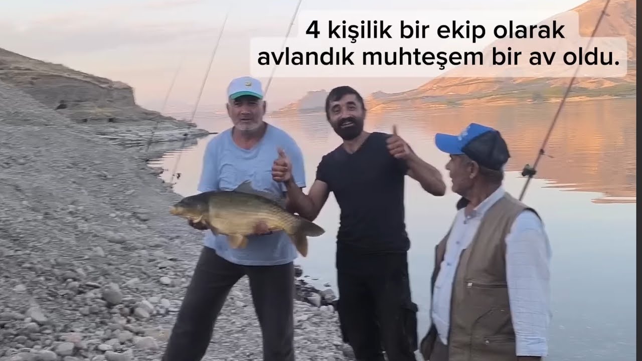 Karakaya barajında 30 saat. Güzel bir kamp. Muhteşem bir av yaptık. Yusuf Şeker'le sazan avımız.