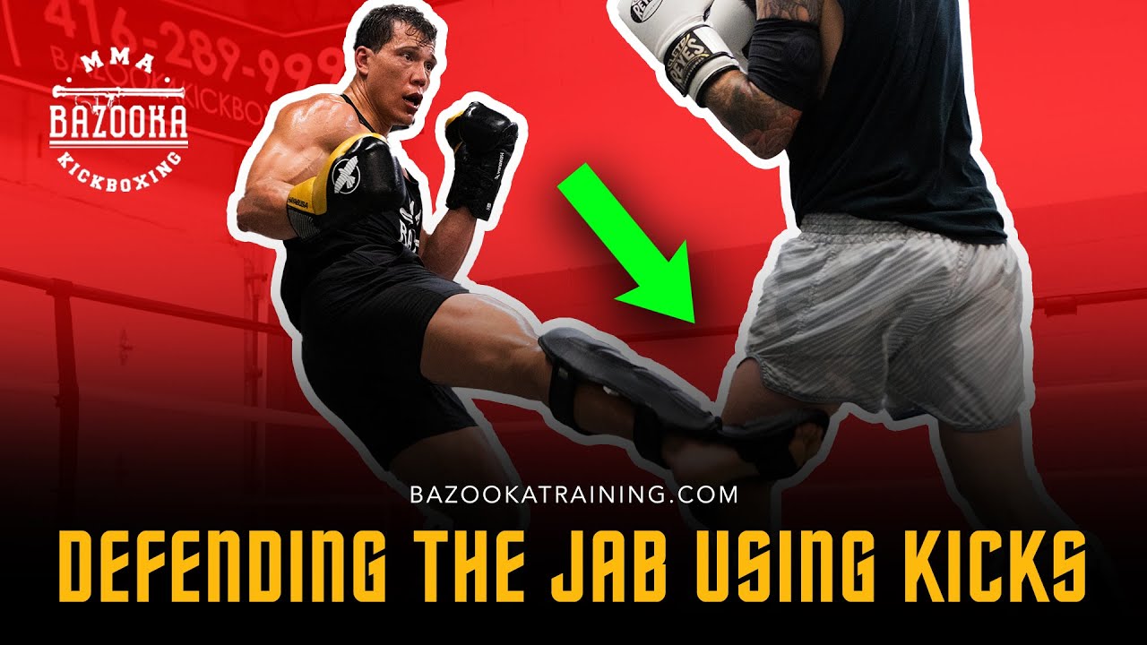 Sparring Drills To DEFEND THE JAB & COUNTER WITH KICKS | BAZOOKATRAINING.COM