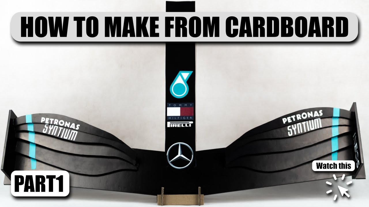 How to make a MERCEDES W11 Front Wing from cardboard PART 1